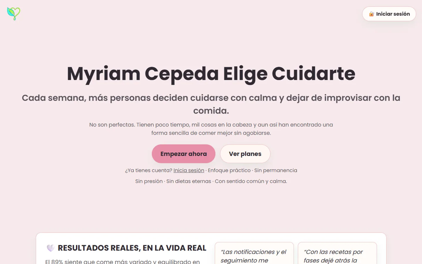 Vista del proyecto Myriam Cepeda
