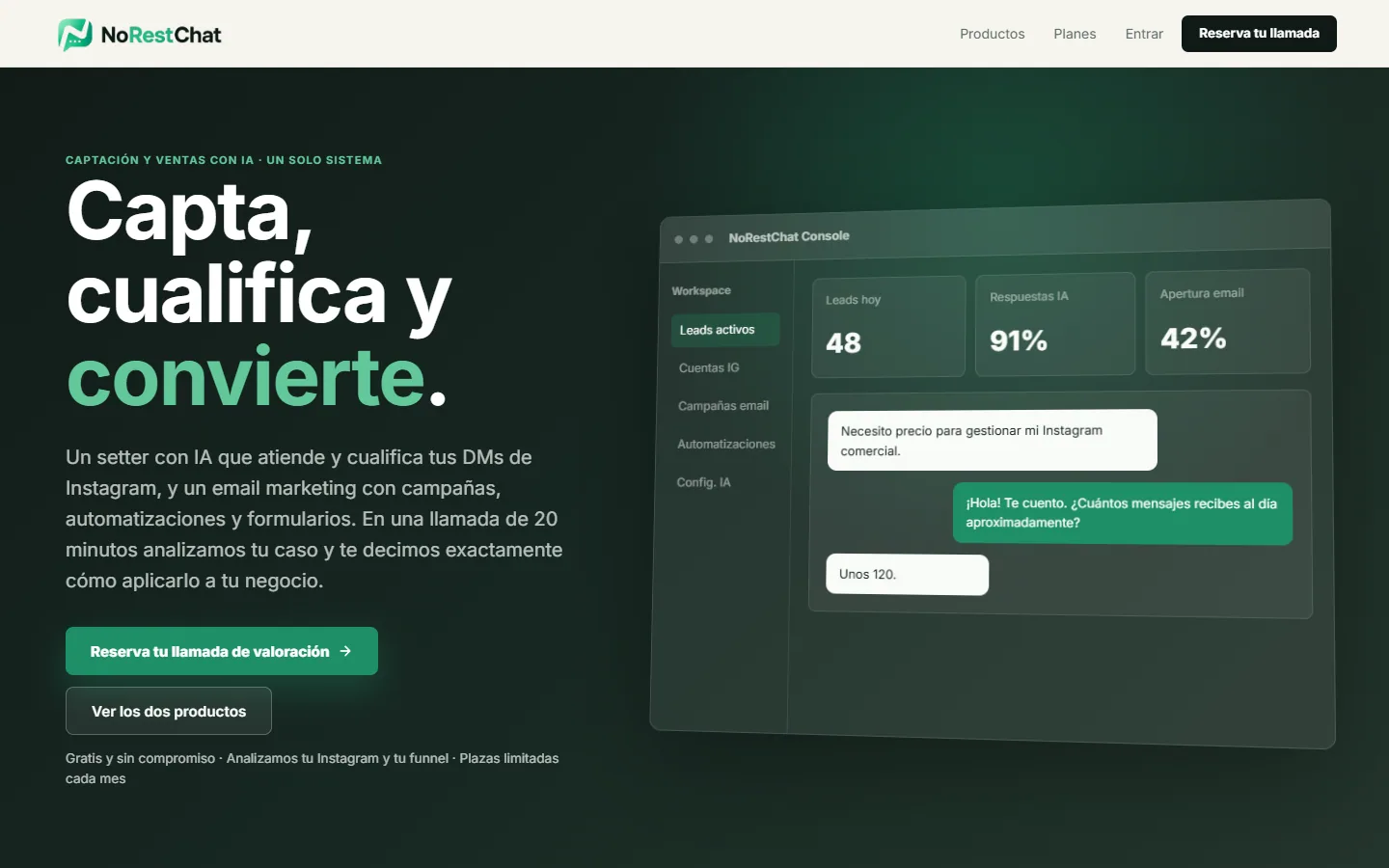 Vista del proyecto NoRestChat